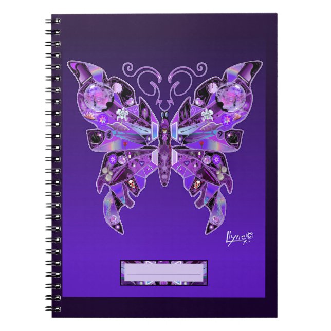 Purple Butterfly 31 Notebook (Front)
