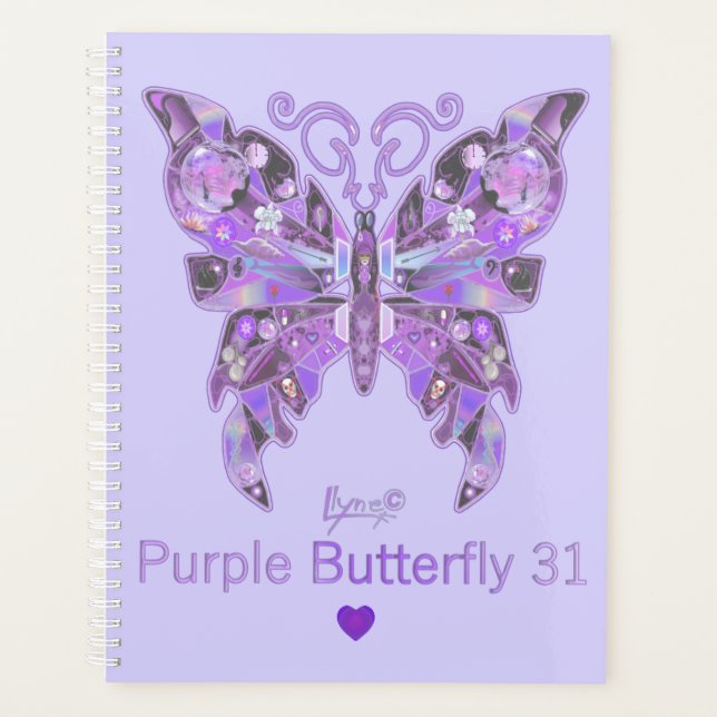 Purple Butterfly 31 Planner (Front)