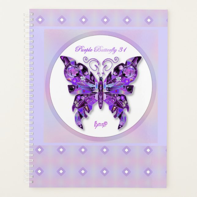 Purple Butterfly 31 Planner (Front)