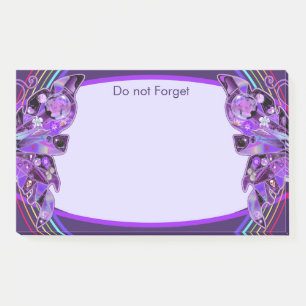 Purple Butterfly 31 Post-it Notes