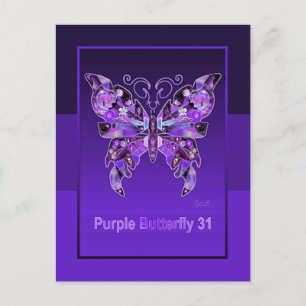 Purple Butterfly 31 Postcard
