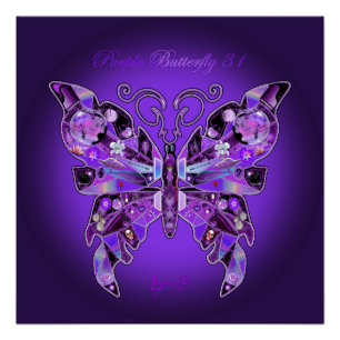 Purple Butterfly 31 Poster