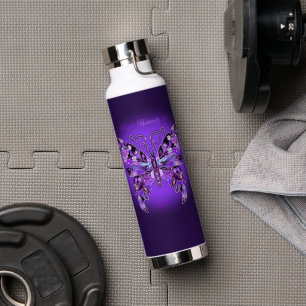 Purple Butterfly 31 Water Bottle