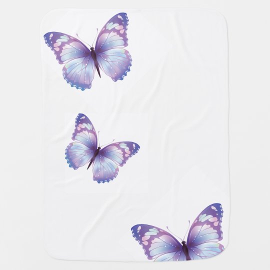 Purple Butterfly Baby Blanket