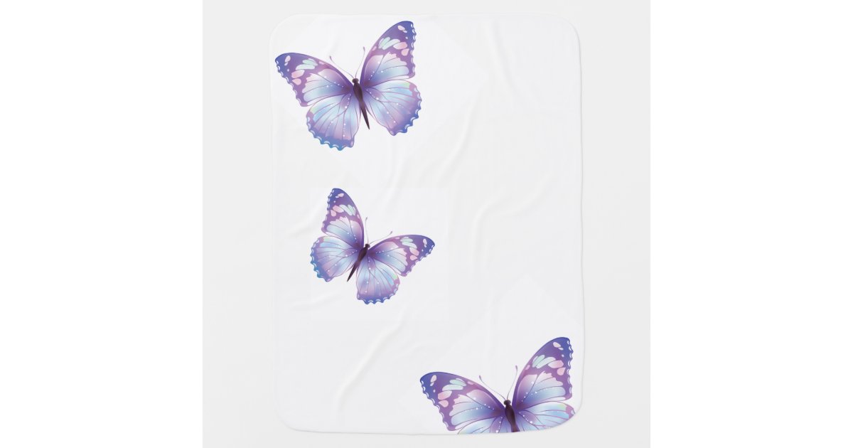 Purple Butterfly Baby Blanket Zazzle