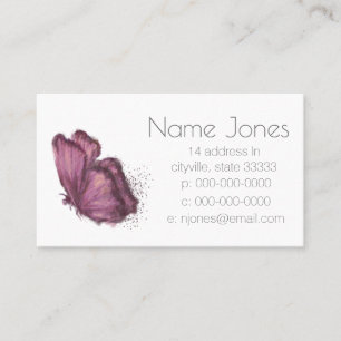Purple Butterfly Business Card