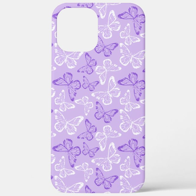 Purple Butterfly Case-Mate iPhone Case (Back)