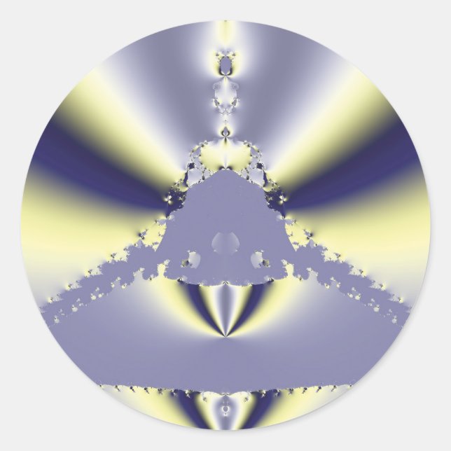 Purple Butterfly Classic Round Sticker (Front)