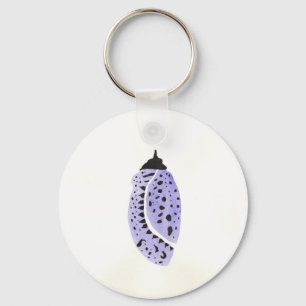 Purple Butterfly Cocoon Key Ring