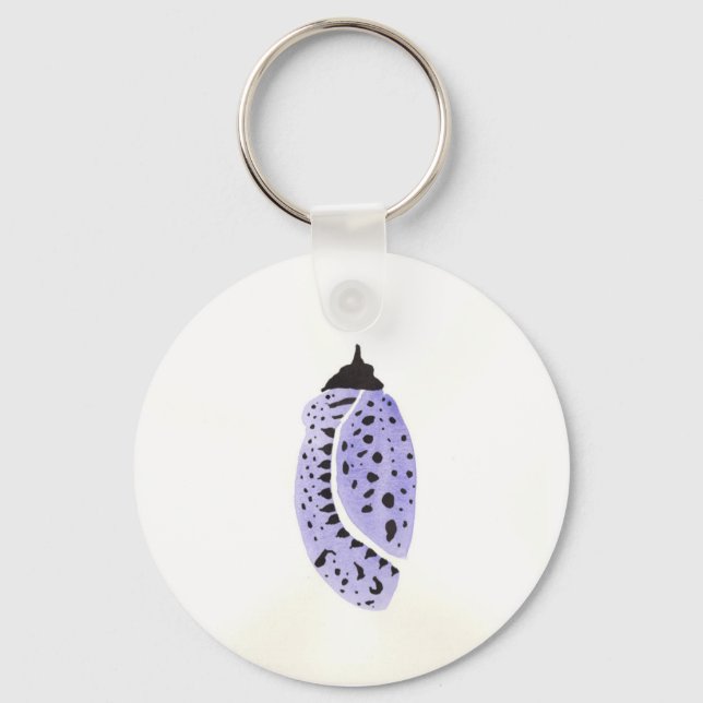 Purple Butterfly Cocoon Key Ring (Front)