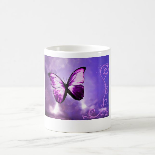 Purple Butterfly Coffee Mug (Center)