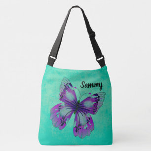 Purple Butterfly Crossbody Bag