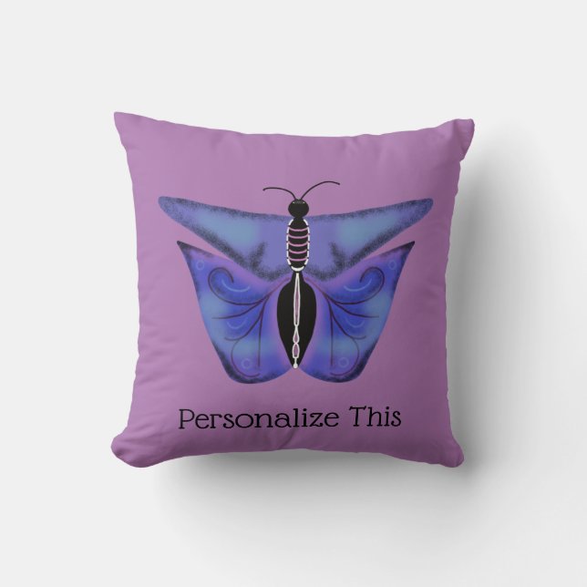 Purple Butterfly  Cushion (Front)