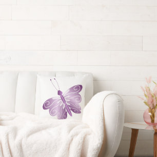 Purple Butterfly Cushion