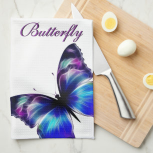 Purple Butterfly Dance American MoJo Kitchen Towel