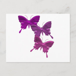 Purple Butterfly Design Postcard