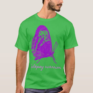 Purple Butterfly Epilepsy Awareness T-Shirt