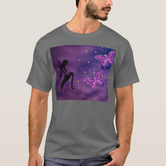 Purple butterfly fairy pose T-Shirt