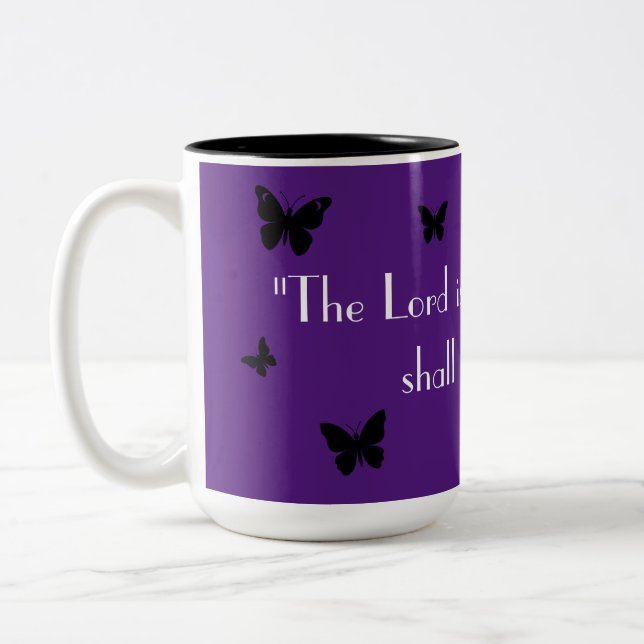Purple Butterfly Faith Mug (Left)