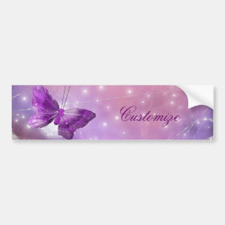 Purple Butterfly Fantasy Moon Designs Bumper Sticker