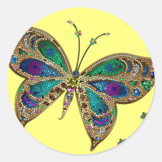 Purple Butterfly Fibromyalgia Awareness Stickers