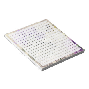Purple butterfly floral notepad
