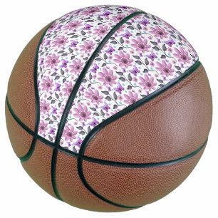 Purple Butterfly Floral Pattern Cute Cottagecore  Basketball