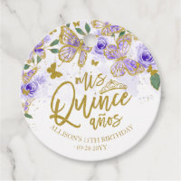 Purple Butterfly Floral Quinceanera