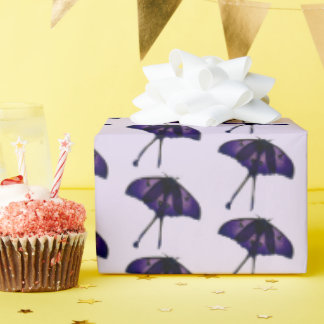 Purple Butterfly in Spring Garden Nature Photo Wrapping Paper