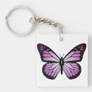 Purple Butterfly Key Ring