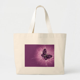 PURPLE BUTTERFLY LARGE TOTE BAG