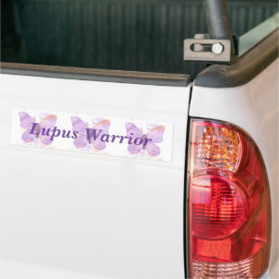 Purple Butterfly Lupus Warrior   Bumper Sticker