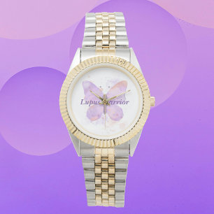Purple Butterfly Lupus Warrior   Watch
