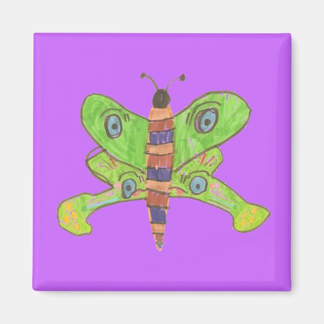 Purple butterfly magnet (Front)