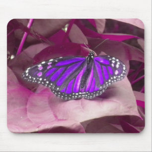 Purple Butterfly Mouse Pad