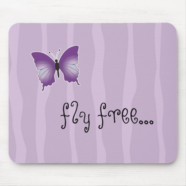 Purple Butterfly mouse pad (Front)