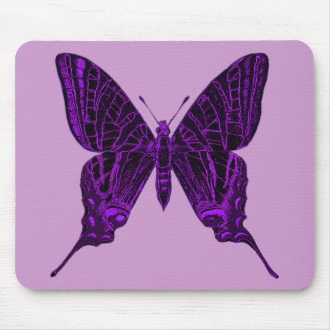 Purple Butterfly Mousepad (Front)