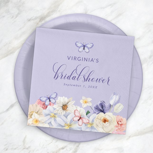 Purple Butterfly Napkin (Purple Butterfly Napkins
)