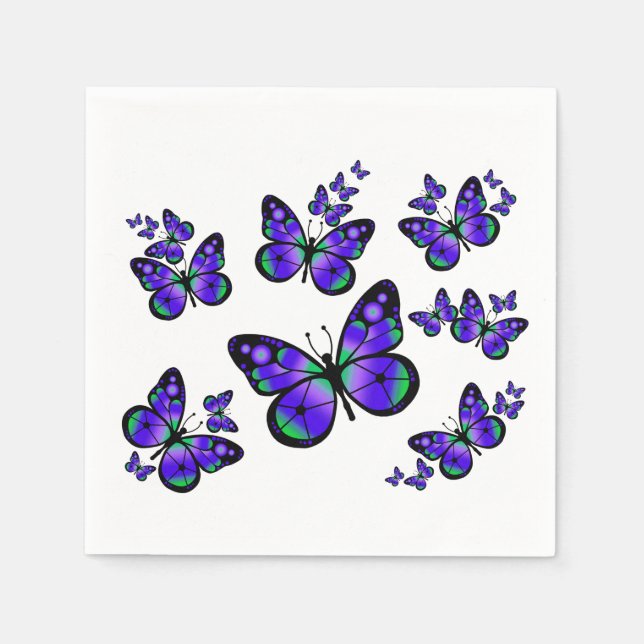 Purple Butterfly Napkin (Front)