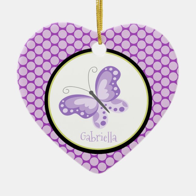 Purple Butterfly Ornament (Front)