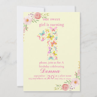 Purple Butterfly Our Little Butterfly Invitation