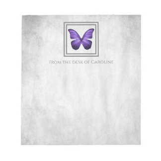 Purple Butterfly Personalised Notepad