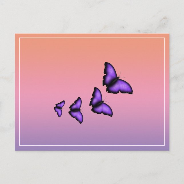 Purple Butterfly Postcard (Front)