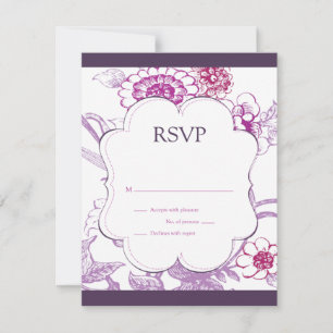 Purple Butterfly RSVP Response Card