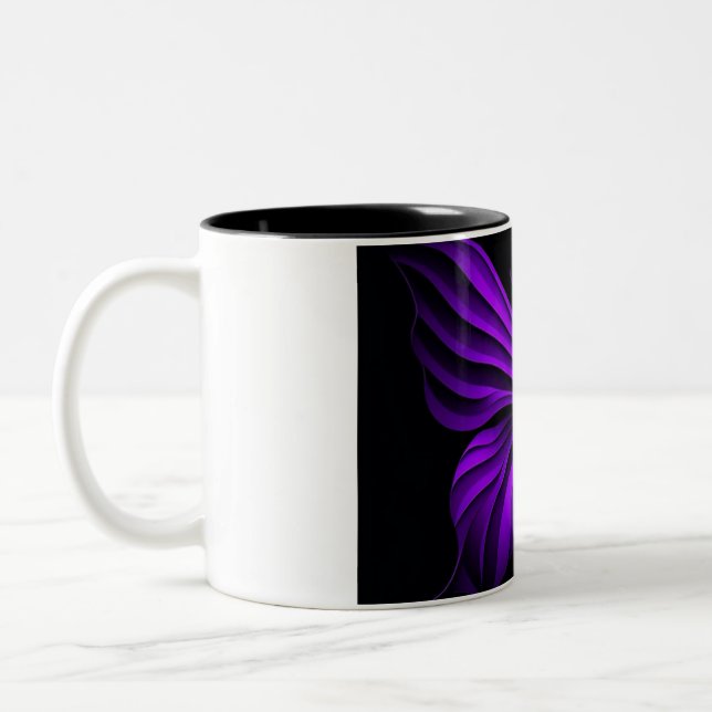 Purple Butterfly Two-Tone Mug (Left)