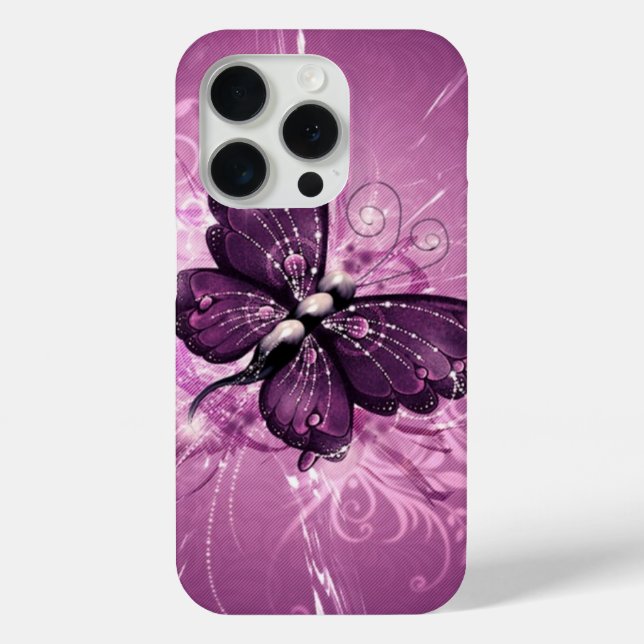 purple butterfly vector art Case-Mate iPhone case (Back)