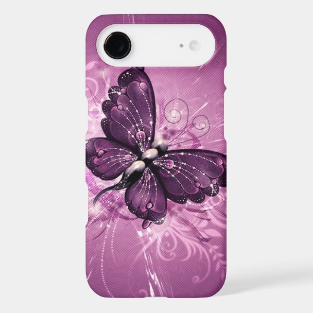 purple butterfly vector art Case-Mate iPhone case (Back)