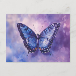 Purple Butterfly Watercolor Postcard