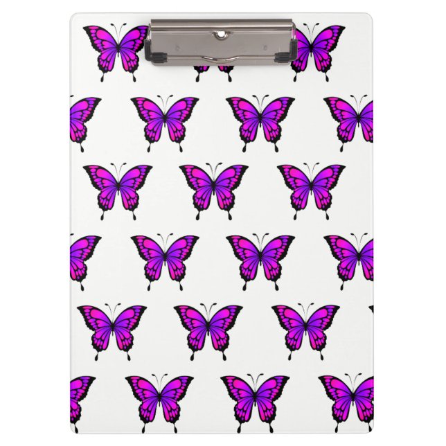 Purple Butterflys Clipboard (Front)