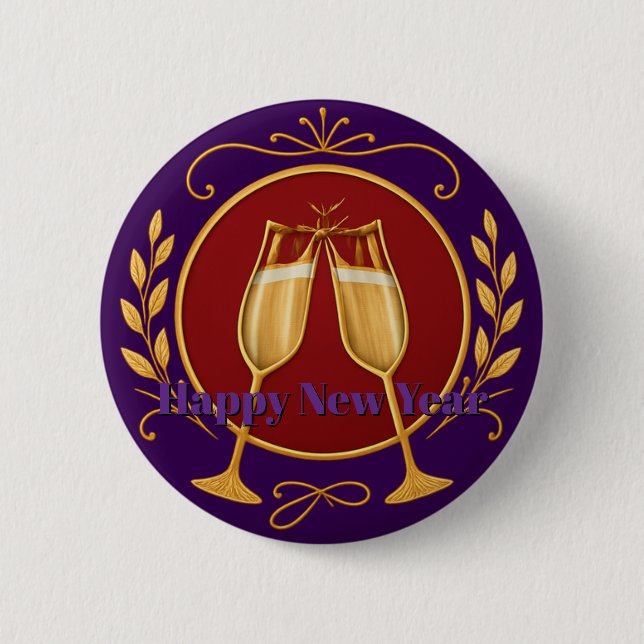 Purple Button - Happy New Year (Front)